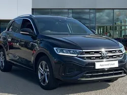 Deep black pearlescent Used 2024 VW T-Roc R-line SUV | £27,187 (Fair price)