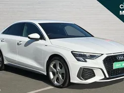 White Used 2022 Audi A3 S-Line Sedan | £20,711 (Fair price)