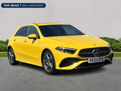 Yellow Used 2023 Mercedes A180 Executive Hatchback | £22,499 (Fair price)