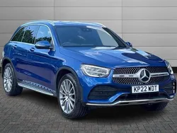 Spectral blue Used 2022 Mercedes GLC300 AMG Line Premium Estate | £31,995 (Good price)