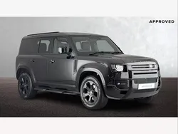 Santorini black Used 2025 Land Rover Defender HSE Dynamic SUV | £74,895 (Expensive)