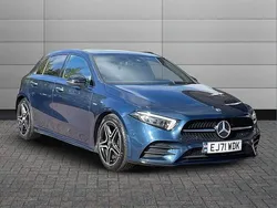 Denim blue Used 2022 Mercedes A200 AMG Line Premium Plus Hatchback | £23,950 (Expensive)