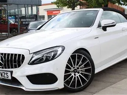 White Used 2018 Mercedes C250 AMG line Cabriolet | £19,990 (Fair price)