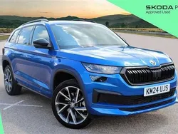 Blue Used 2024 Skoda Kodiaq SportLine SUV | £37,000 (Fair price)
