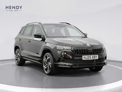 Black magic pearl effect Used 2025 Skoda Karoq SportLine SUV | £33,499 (Expensive)