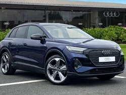 Blue New 2025 Audi Q4 e-tron Black Edition SUV | £42,292