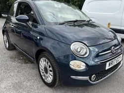 Blue Used 2017 Fiat 500 Lounge Hatchback | £5,695 (Fair price)