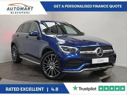 Blue Used 2021 Mercedes GLC300 AMG Line Premium SUV | £26,965 (Fair price)