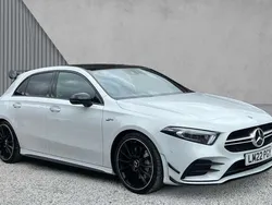 White Used 2022 Mercedes A35 AMG Premium Plus Hatchback | £33,923 (Expensive)