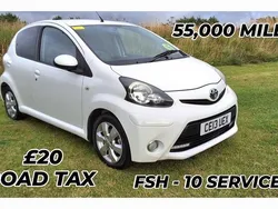White Used 2013 Toyota Aygo Hatchback | £4,995 (A bit pricey)