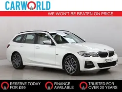 White Used 2021 BMW 330e M Sport Estate | £15,979 (Good price)