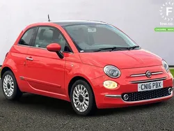 Pink Used 2016 Fiat 500 Lounge Hatchback | £5,599 (Fair price)