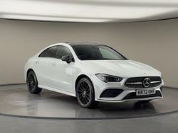 Digital white Used 2022 Mercedes CLA250e AMG line Sedan | £30,350 (A bit pricey)
