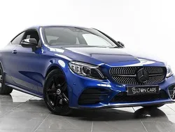 Blue Used 2019 Mercedes C300 AMG Line Premium Coupe | £20,490 (Fair price)