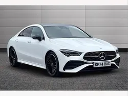 White Used 2024 Mercedes CLA200 AMG Line Premium Plus Coupe | £33,895 (Fair price)