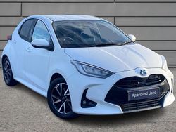 White Used 2022 Toyota Yaris Hybrid Design Hatchback | £15,195 (Fair price)