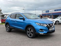 Vivid blue Used 2018 Nissan Qashqai N-Connecta SUV | £10,375 (Good price)