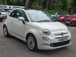 White Used 2018 Fiat 500 Lounge Hatchback | £6,995 (Fair price)