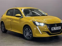 Yellow Used 2021 Peugeot 208 Active Premium Hatchback | £11,799 (Fair price)