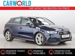 Blue Used 2018 Audi A3 Sportback S-Line Hatchback | £13,400 (Good price)