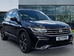 Deep black pearlescent Used 2021 VW Tiguan R-line SUV | £26,100 (Fair price)