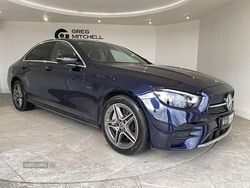Blue Used 2021 Mercedes E300 AMG line Sedan | £27,950 (Fair price)