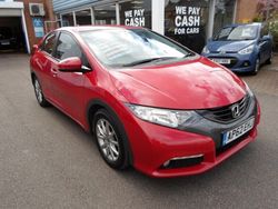Red Used 2013 Honda Civic ES Hatchback | £6,495 (Fair price)