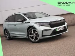 Arctic silver metallic Used 2023 Skoda Enyaq iV SportLine SUV | £28,890 (Fair price)