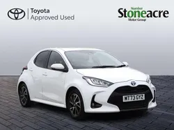 White Used 2023 Toyota Yaris Hybrid Design Hatchback | £18,500 (Fair price)