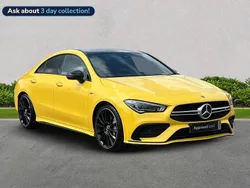 Yellow Used 2023 Mercedes CLA35 AMG Premium Plus Coupe | £35,299 (A bit pricey)