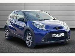 Juniper blue with black Used 2025 Toyota Aygo Hatchback | £14,701 (Fair price)