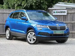 Race blue metallic Used 2022 Skoda Karoq SE SUV | £13,795 (Fair price)