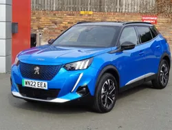Blue Used 2022 Peugeot e-2008 GT SUV | £14,700 (Fair price)