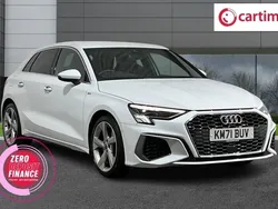 White Used 2021 Audi A3 Sportback S-Line Hatchback | £18,620 (Fair price)