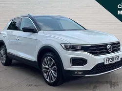 Pure white black Used 2020 VW T-Roc SEL SUV | £16,600 (Good price)