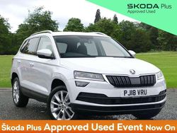 Moon white metallic Used 2018 Skoda Karoq SE L SUV | £15,995 (Fair price)