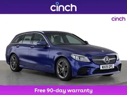 Blue Used 2019 Mercedes C220 AMG Line Premium Estate | £19,299