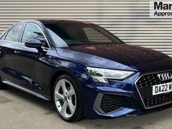 Blue Used 2022 Audi A3 S-Line Sedan | £21,290 (Fair price)