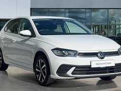 Pure white Used 2025 VW Polo Match Hatchback | £20,409 (Fair price)