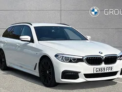 White Used 2019 BMW 520 M Sport Estate | £20,500 (Fair price)