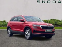 Velvet red metallic Used 2024 Skoda Karoq SE L SUV | £25,970 (Fair price)