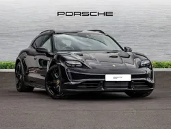 Jet black metallic Used 2021 Porsche Taycan Turbo S Cross Turismo Sedan | £76,500 (Fair price)