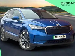 Race blue metallic Used 2021 Skoda Enyaq iV ecoSuite SUV | £17,900 (Fair price)