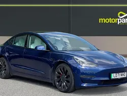 Blue Used 2021 Tesla Model 3 Performance Sedan | £22,750 (Fair price)