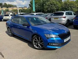 Race blue metallic Used 2021 Skoda Superb SportlinePlus Hatchback | £20,395
