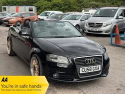 Black Used 2008 Audi A3 Cabriolet S-Line Cabriolet | £2,289 (Expensive)