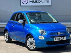 Blue Used 2017 Fiat 500 Mirror Hatchback | £6,990 (A bit pricey)