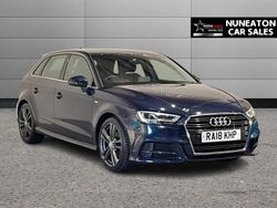 Blue Used 2018 Audi A3 Sportback S-Line Hatchback | £13,450 (Good price)