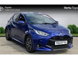 Blue Used 2023 Toyota Yaris Hybrid Design Hatchback | £17,678 (Fair price)