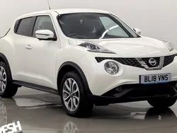 Pearl white Used 2018 Nissan Juke Tekna SUV | £12,190 (Fair price)